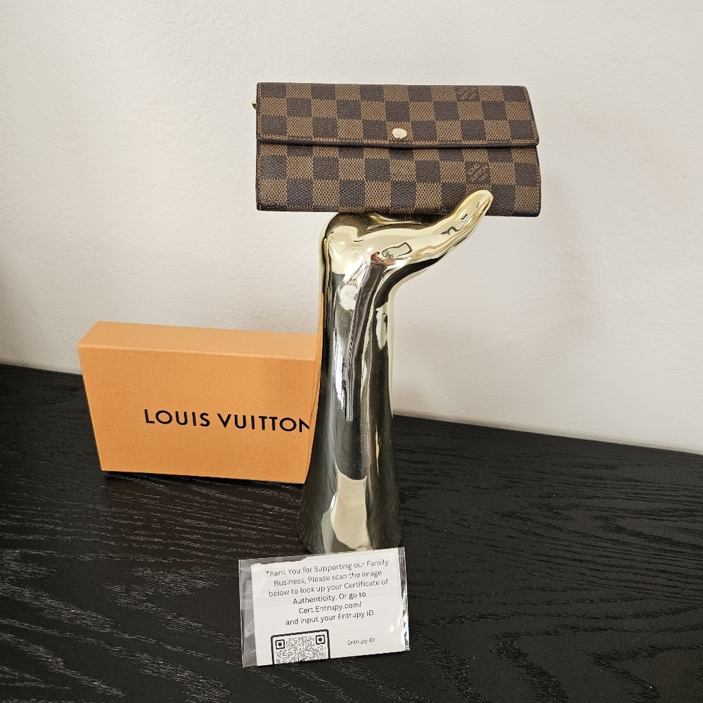 Louis Vuitton Damier Ebene Sarah Long Wallet – Authentic - Excellent Condition